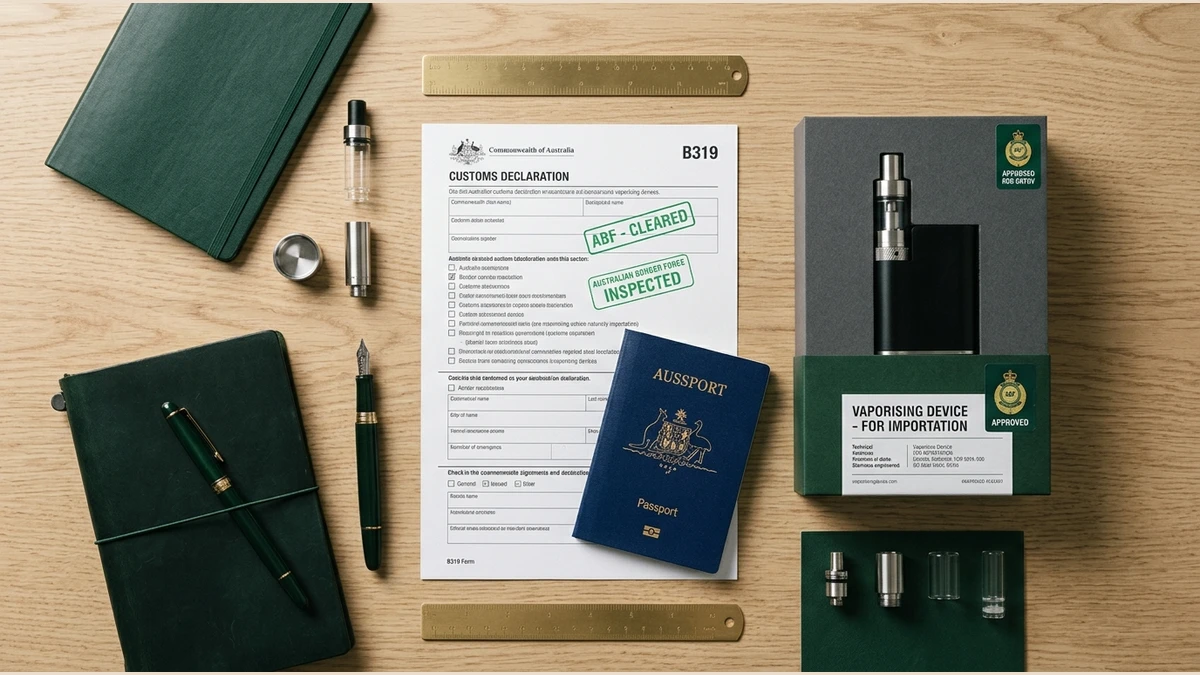 Commercial shipment of authentic vaporiser hardware prepared for border clearance inspection
