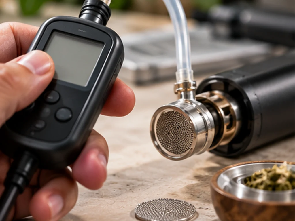 Handheld pressure instrument connected to an air-path fixture
