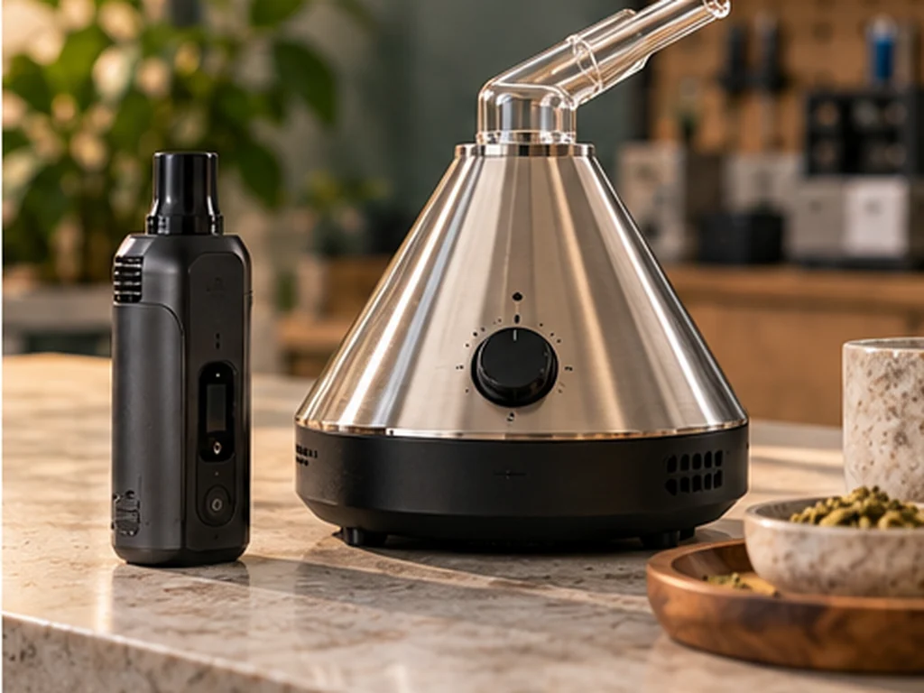 Portable and desktop heating devices side by side