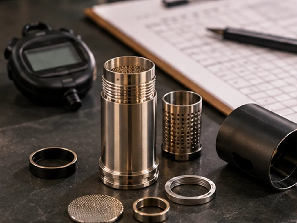 Timing equipment beside metal heating chamber parts