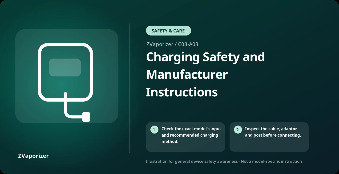 Charging Safety and Manufacturer Instructions