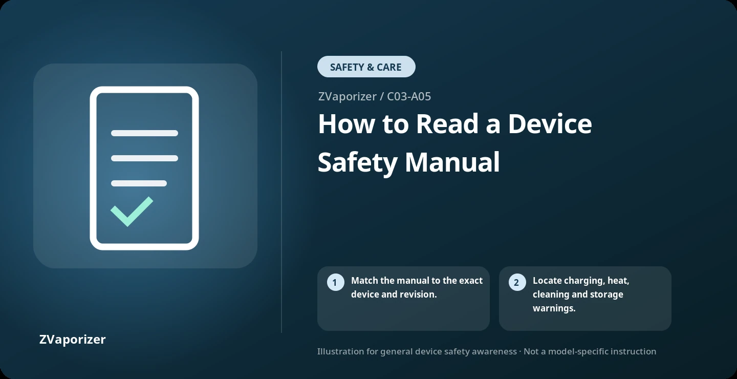How to Read a Device Safety Manual
