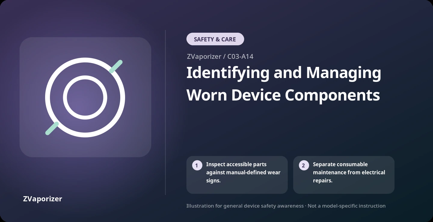 Identifying and Managing Worn Device Components