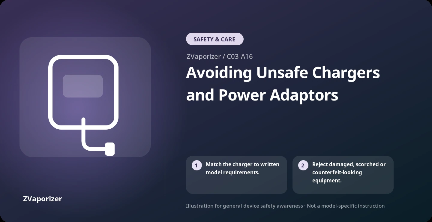 Avoiding Unsafe Chargers and Power Adaptors