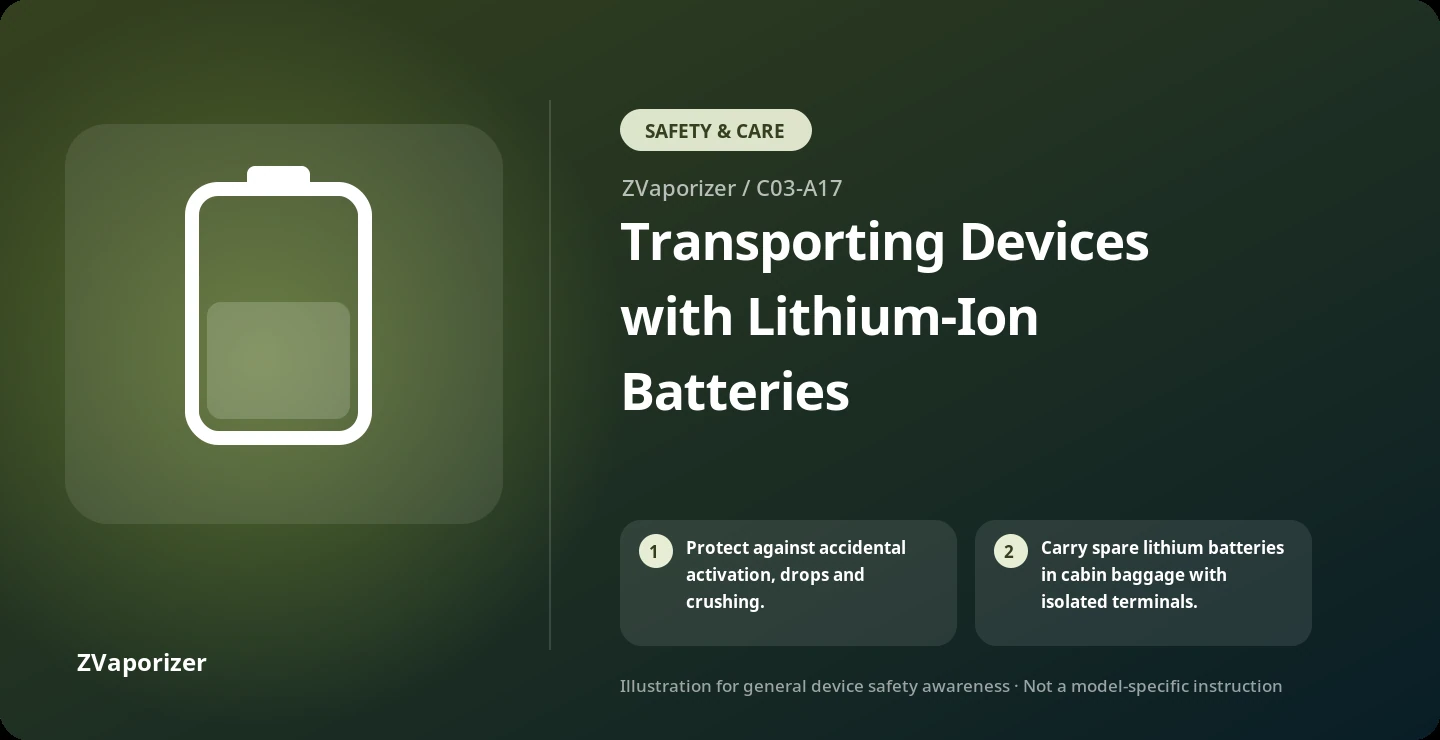 Transporting Devices with Lithium-Ion Batteries