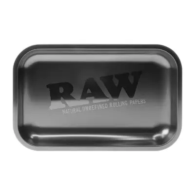Raw All Black Medium Metal Rolling Tray