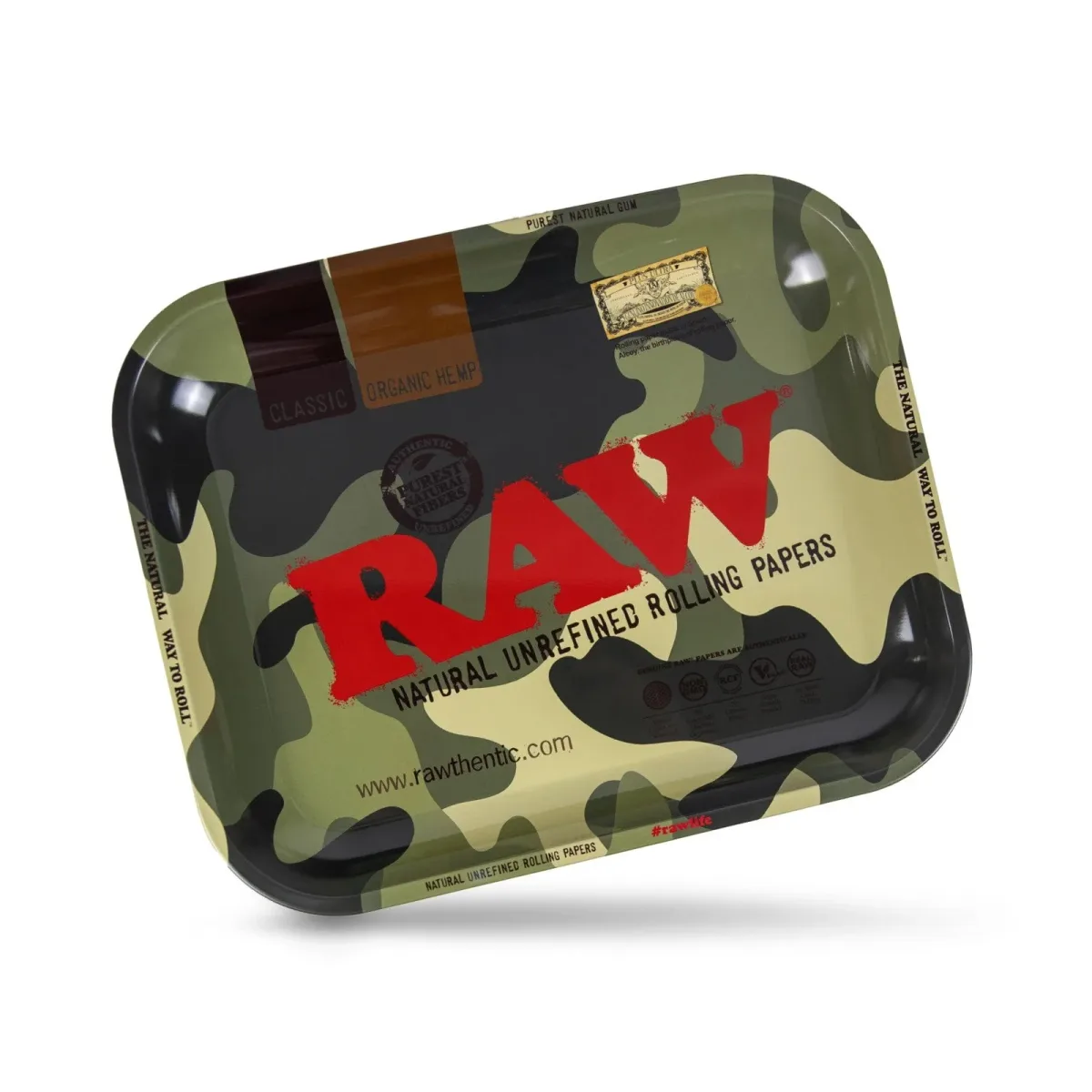 Raw Camo Army Large Metal Rolling Tray
