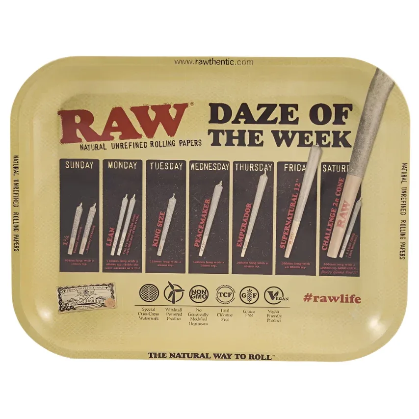 Raw - Daze Of The Week Large Metal Rolling Tray