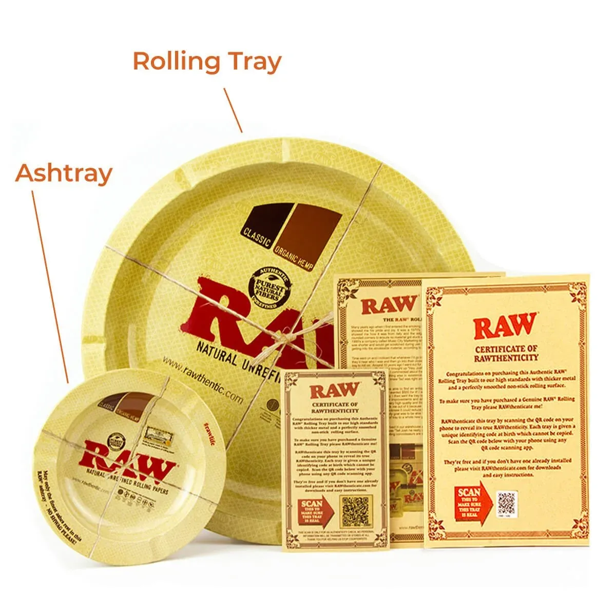 Raw Metal Round Rolling Tray 31Cm