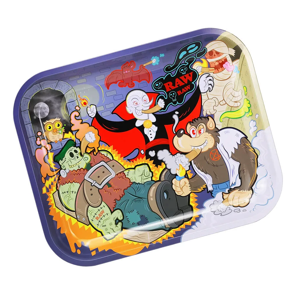 Raw Monster Sesh Large Metal Rolling Tray