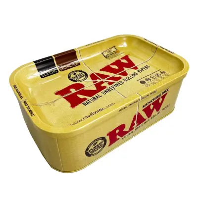Raw Munchies Box Metal Tray With Storage Box
