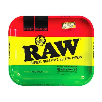 Raw Rasta Rolling Tray Large