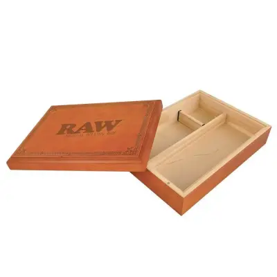 Raw X Ryot Natural Rolling Box In Wood